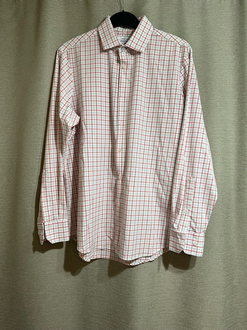 Mizzen + Main Leeward Collection Shirt Medium Standard Fit Red/Blue Check M